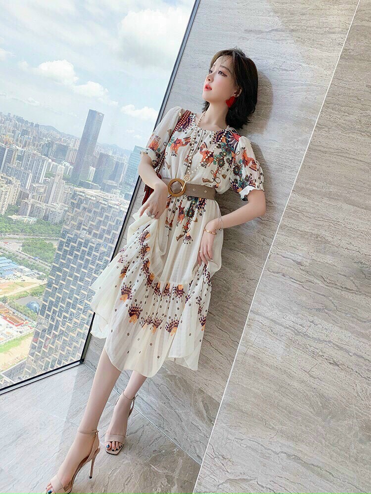 Đầm maxi Hoa Thổ Cẩm - HN1001